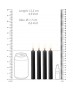 TEASING WAX CANDLES PARAFINA 4 PACK NEGRO