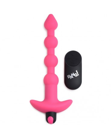 PLUG VIBRADOR DE BOLAS ANALES DE SILICONA ROSA