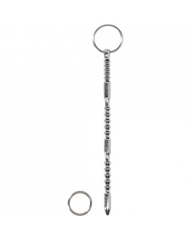 URETHRAL SOUNDING - METAL RIBBED DILATOR WITH RING