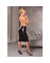 FAUX LEATHER KNEE LENGTH SKIRT